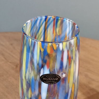 Harlekin-Vase aus Muranoglas. aus Venedig