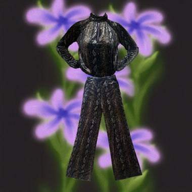 Completo pantaloni e top motivo serpente