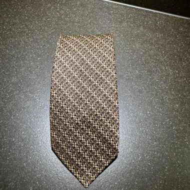 Cravatta Frederic A marrone strutturata 8cm
