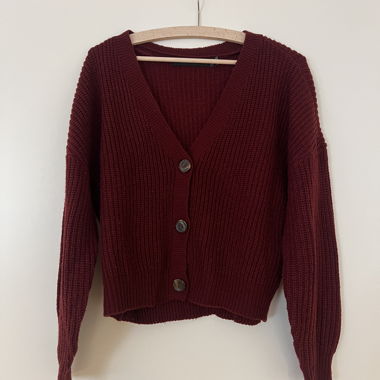 Cardigan en maille Vero Moda bordeaux, taille M
