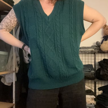 Gilet bleu canard
