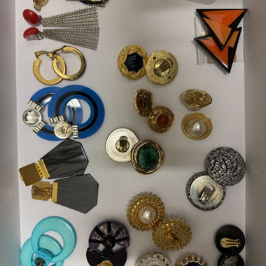 Set of clips and earrings