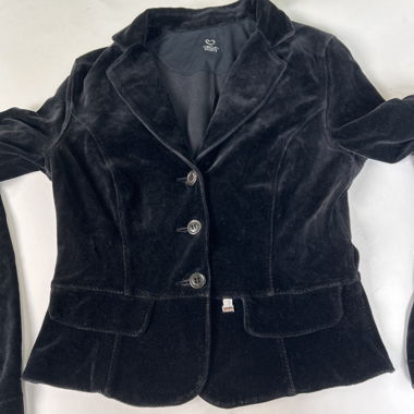 Blazer nero in velluto
