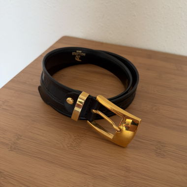 Ceinture en cuir noir Maison Mollerus