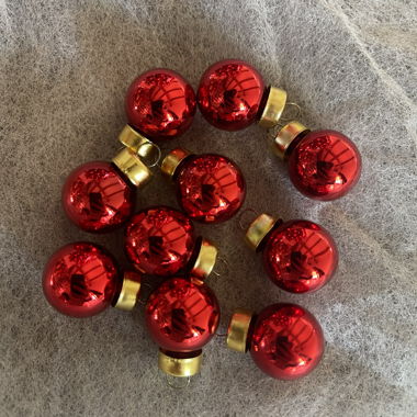 Weihnachtskugel set mini rot/ gold