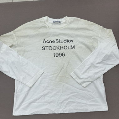 Acne Studios Distressed-T-Shirt mit Logo-Print