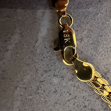 Goldplated Kette 55cm mit 18K Gravierung