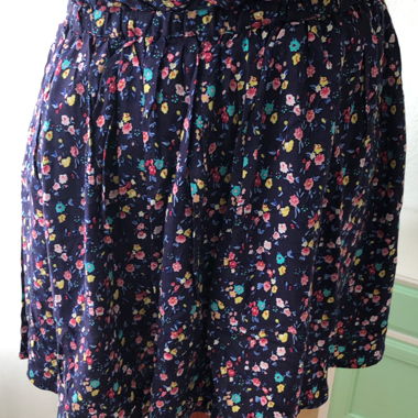 Springfield Rock, Skirt, blau mit Blumen, S 36