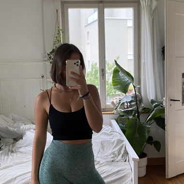 green sport shorts