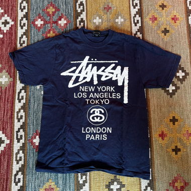 T-shirt Stussy bleu marine