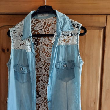 Gilet en Jean au Crochet