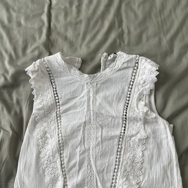 White cropped shirt