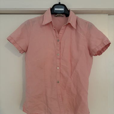 Camicia Fairy Core Rosa a Maniche Corte