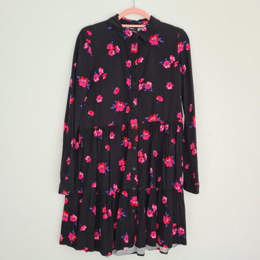 Tally Weijl Long Sleeve Shirt Dress Floral