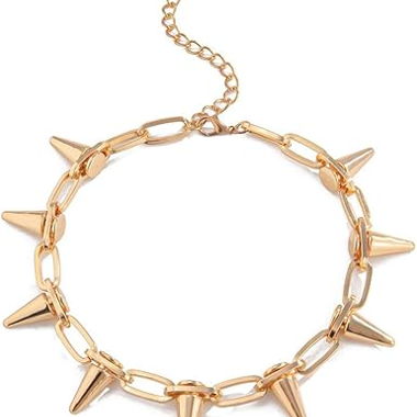 Halskette mit Spikes /ungetragen fabrikneu, golden