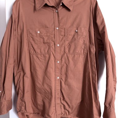 Ziegelrote Oversize-Hemd