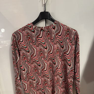 Zara Vintage Multicolor Langarmkleid
