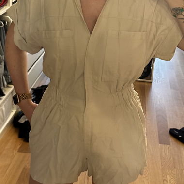 Jumpsuit Beige Creme Gr. L