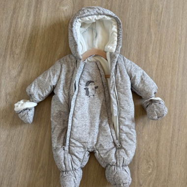 Tuta pilota neonato grigia taglia 56