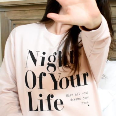 H&M Sweatshirt - Night of Your Life, Staubrosa, XS/S