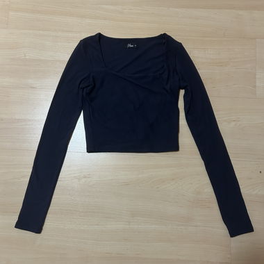 Dark blue long-sleeve shirt