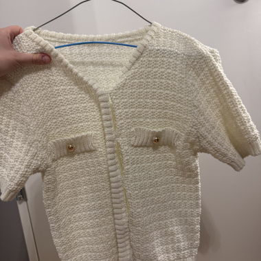 Gilet en maille blanc