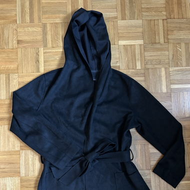Manteau noir en velours 