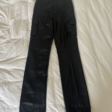 Pantalon cargo noir - Taille ajustable