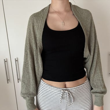 Cardigan en maille kaki