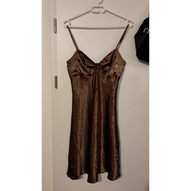 Mini dress in golden brown