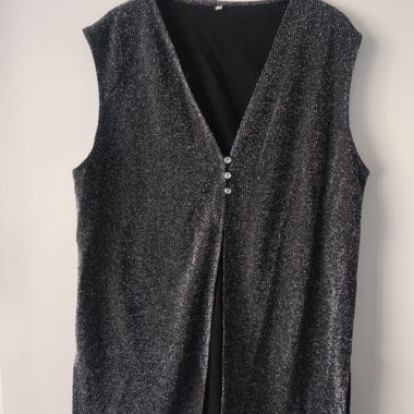 Gilet noir à paillettes M