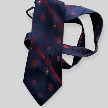 Cravatta vintage blu navy