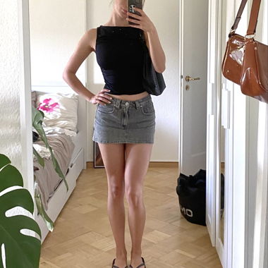 Mini-jupe en jean Stradivarius (jupe-culotte)