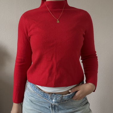 Red Turtleneck Sweater