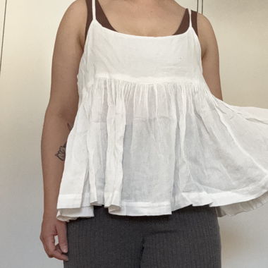 Weisses lockeres Top