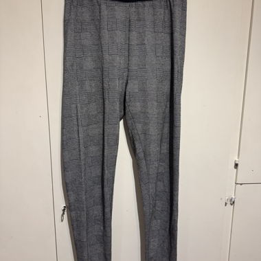Pantaloni tempo libero grigi a quadri/ Joggers/Leggings
