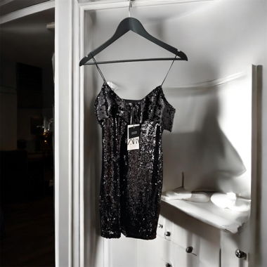 Zara Pailletten Kleid,Gr. S –perfekt für Silvester
