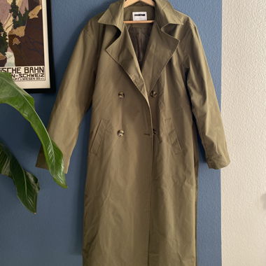 Noisy May Trenchcoat in Khaki