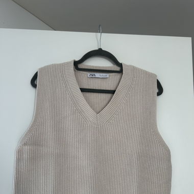 Beige Strickweste/Pollunder Zara L