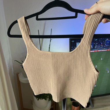 Top court sans manches beige