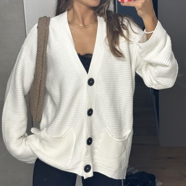 Cardigan Zara blanc