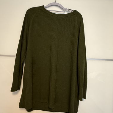 jacqueline de jong - pullover in olivgrün gr. L
