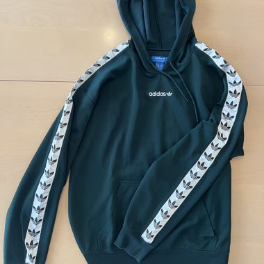 Sweat à capuche adidas vert bandes Trefoil