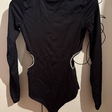 Black long-sleeve bodysuit