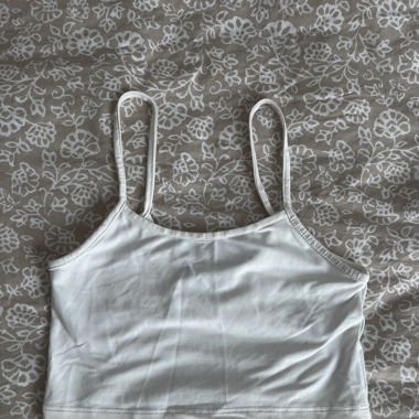 Crop Top blanc Pull & Bear 