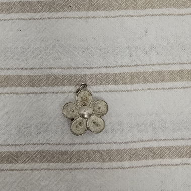 Silver-coloured 925 Flower Pendant