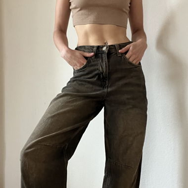 Jeans baggy brown