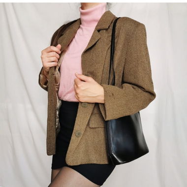 Brown wool vintage blazer