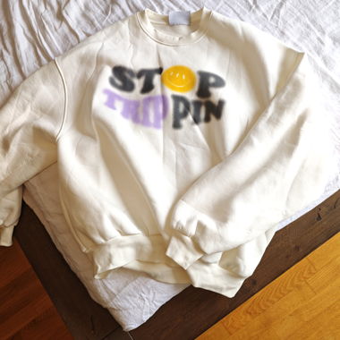 Cro Felpa crema "stop trippin"