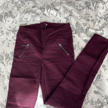 Burgundy jeans